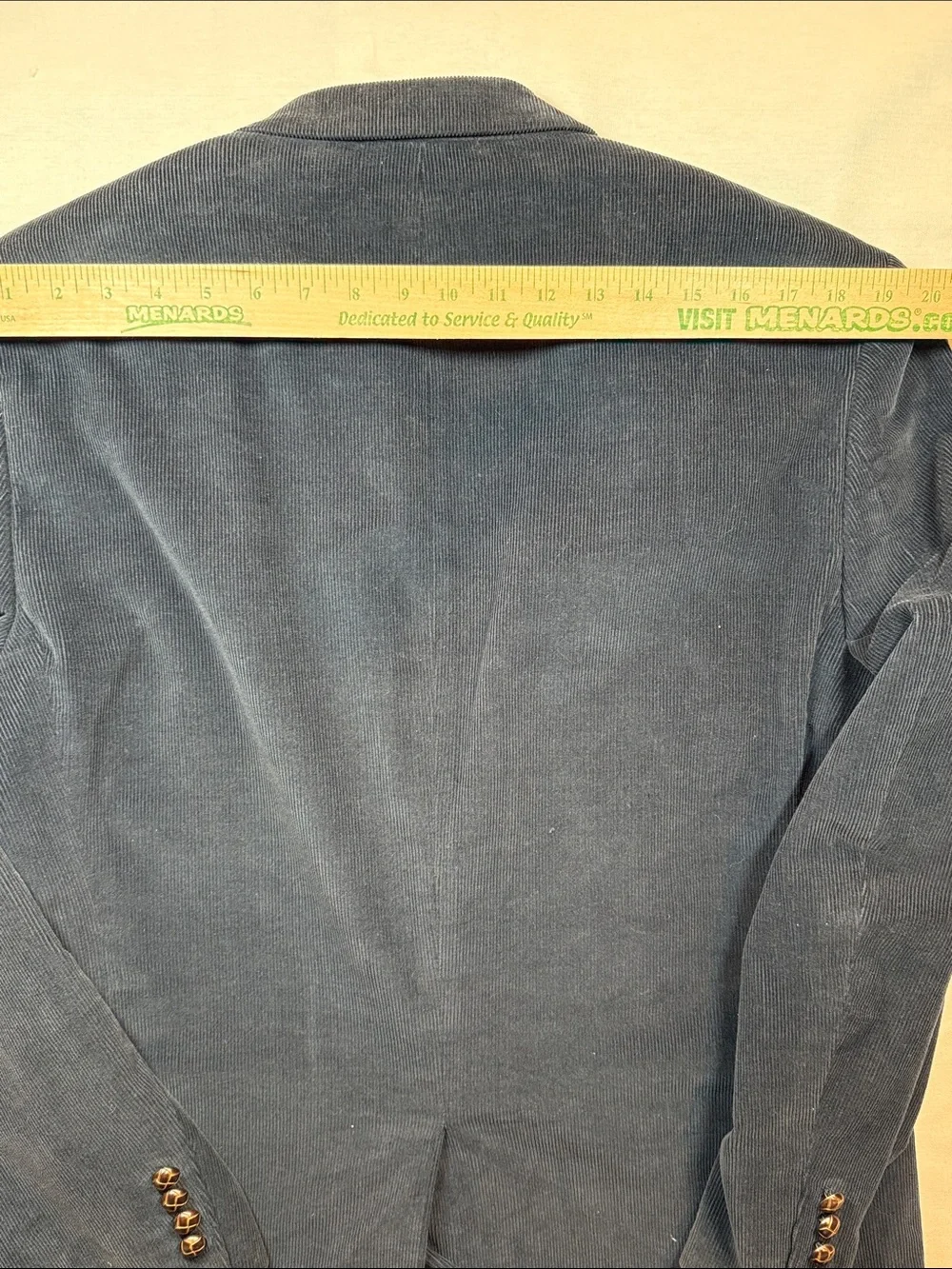 Vintage 90s Lauren Ralph Lauren Corduroy Blazer Navy Gold Buttons Vintage